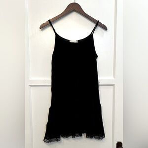 Altar’d State Black Slip Tank Lace Trim Medium